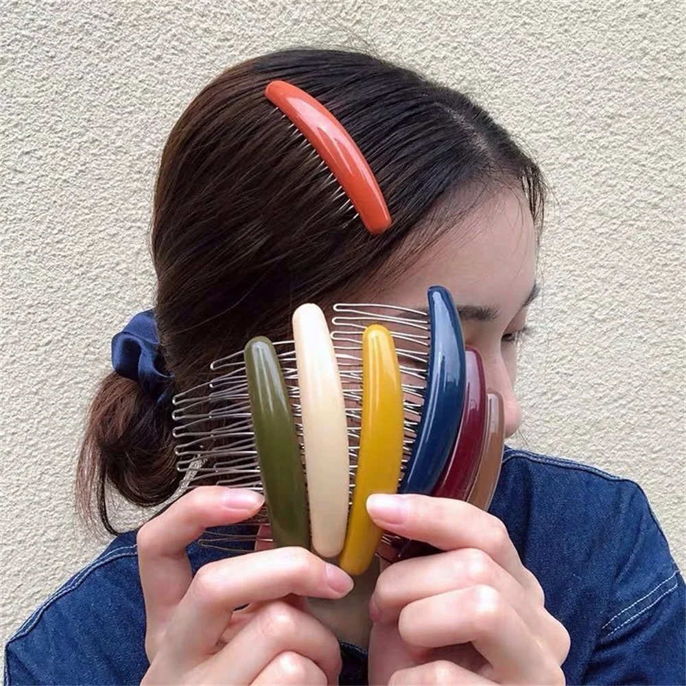Hair Care Korean Products - Jednokolorowy damski grzebień bananowy Klips do