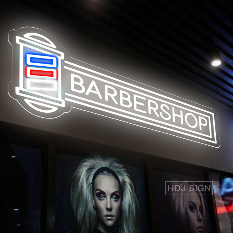 Hair Care Logo - Neonowy znak do salonu fryzjerskiego, znak