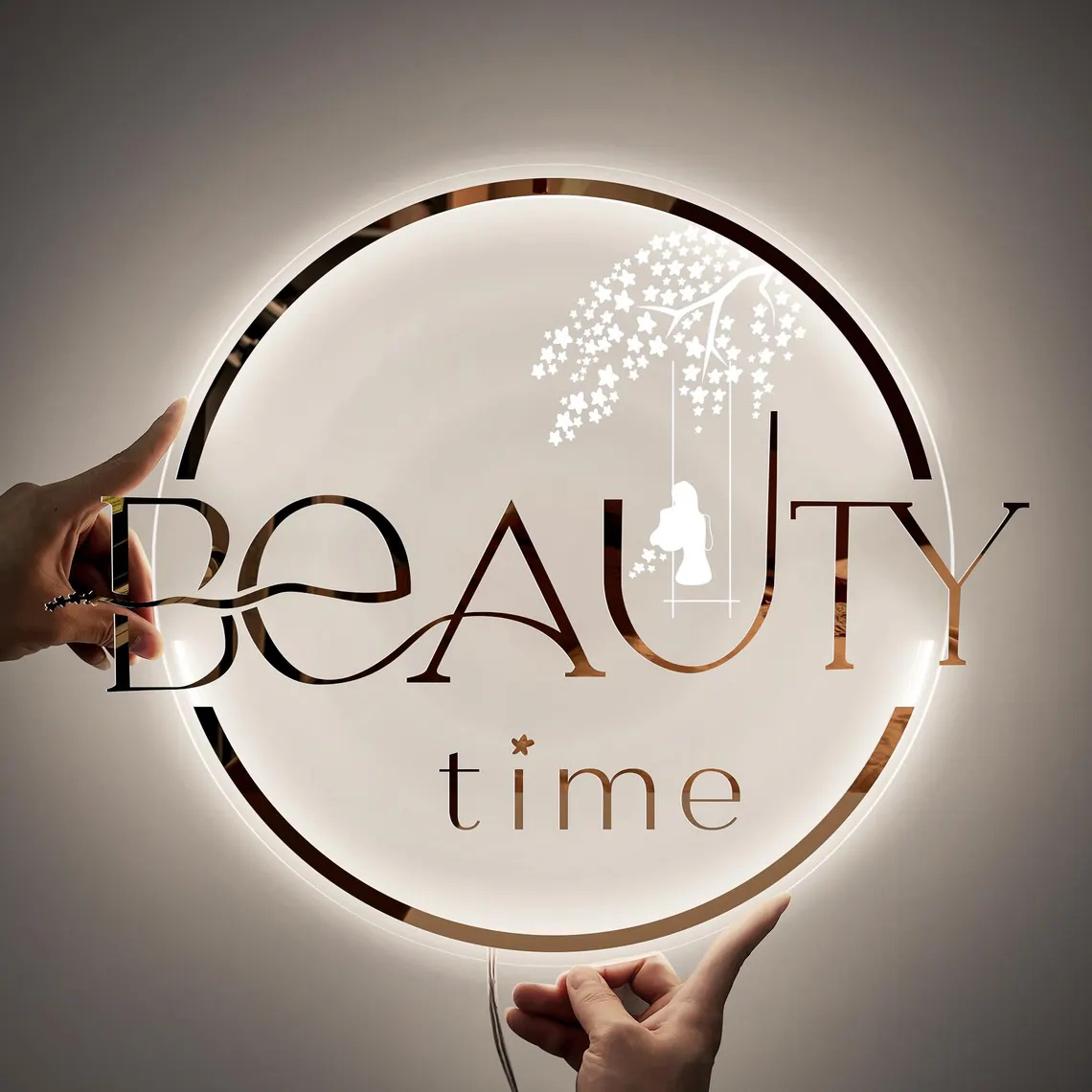 Hair Care Logo - Niestandardowy znak LED z logo, akrylowa
