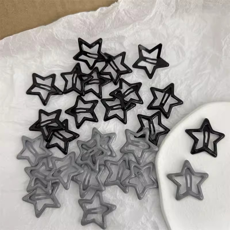 Y2K Girls Black and Grey Star  – Bobby Pin Bulk recenzja i cena