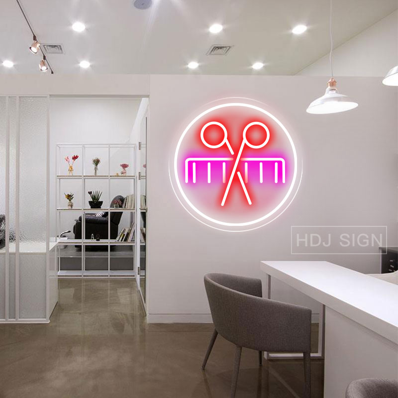 Neonowy znak do salonu fryzjer – Hair Care Logo recenzja i cena